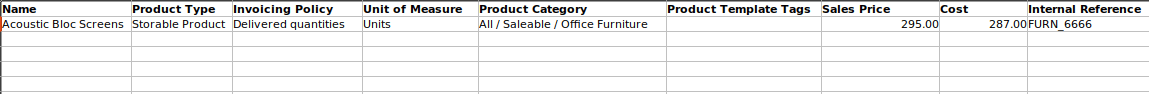 Export Product details in xlsx file