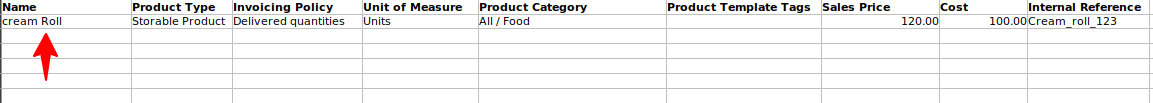 Export Product details update for import new record