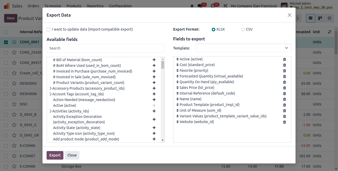 Export Data