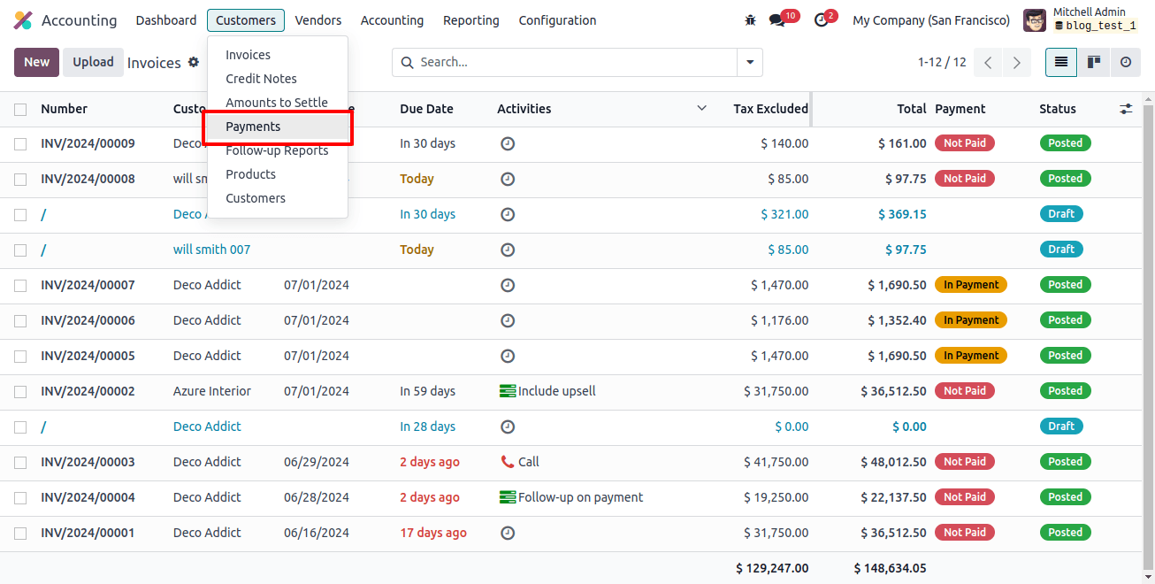 Customer Payments