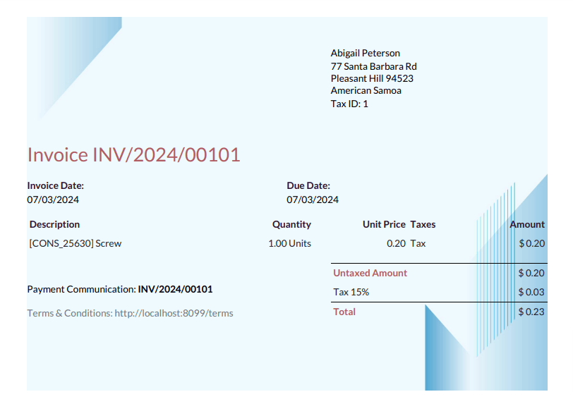 Print invoice