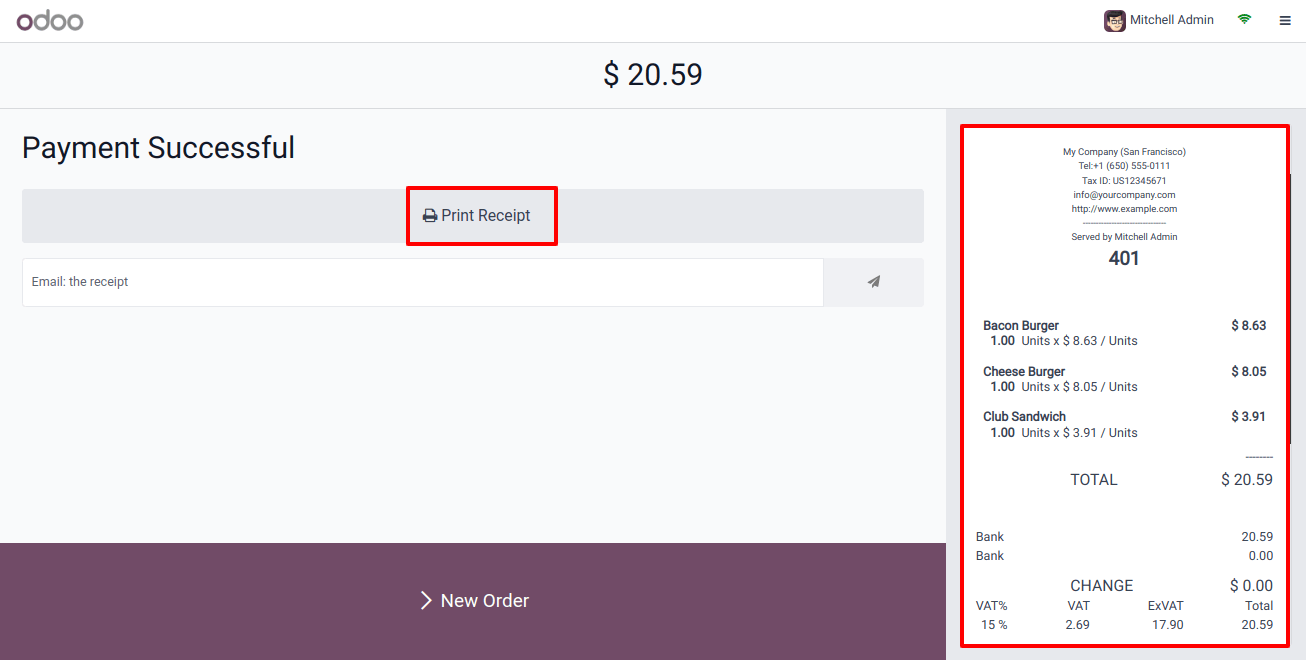 POS Print Receipt