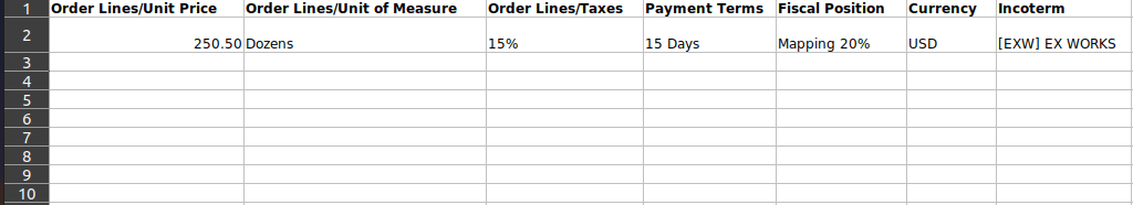 Export Data xlsx file