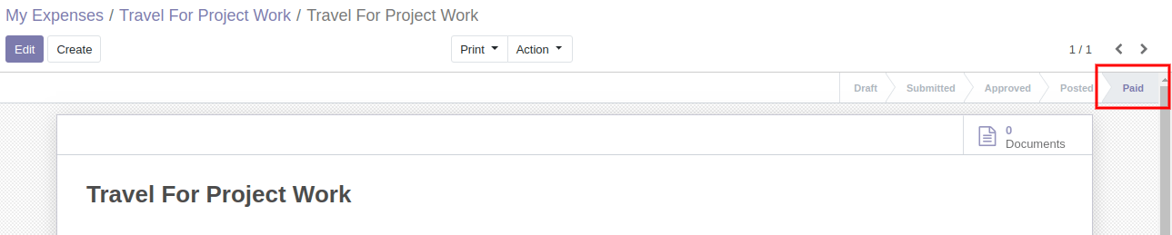 Expense Paid In Odoo 