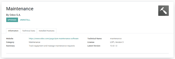  Odoo Maintenance Module 