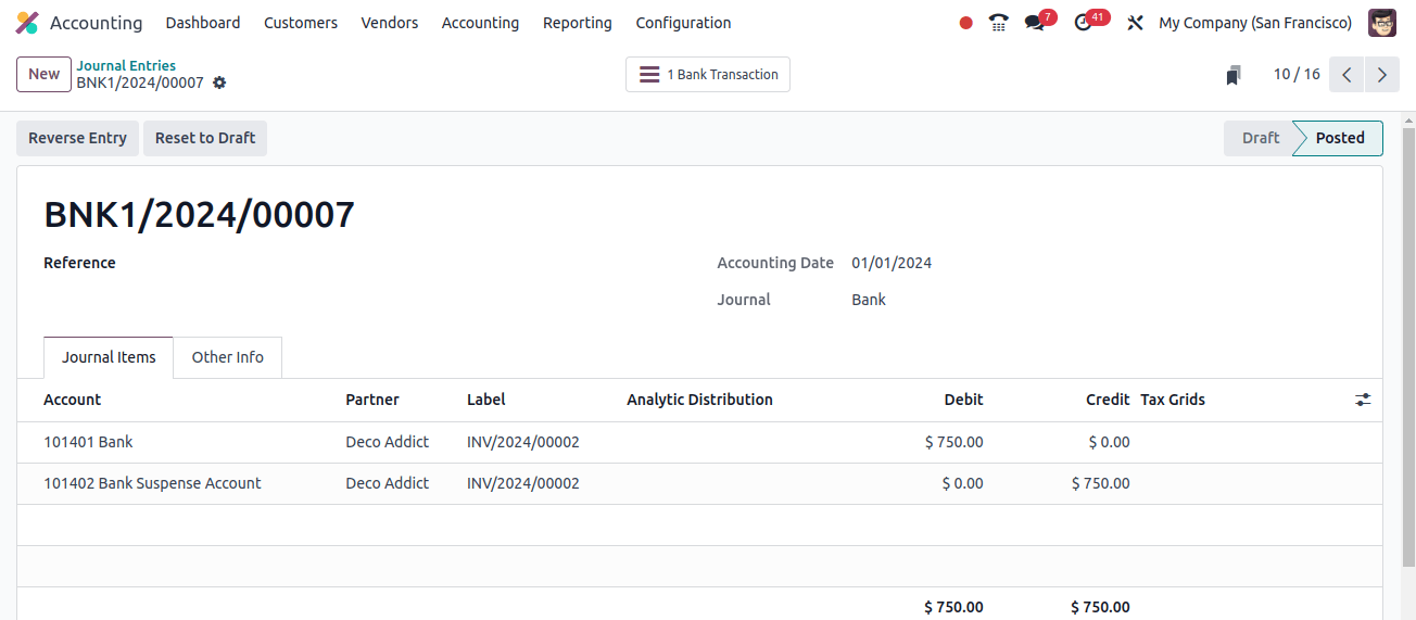 Generate Statment Line