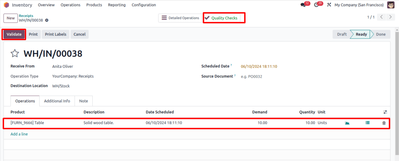 Validate Quantities