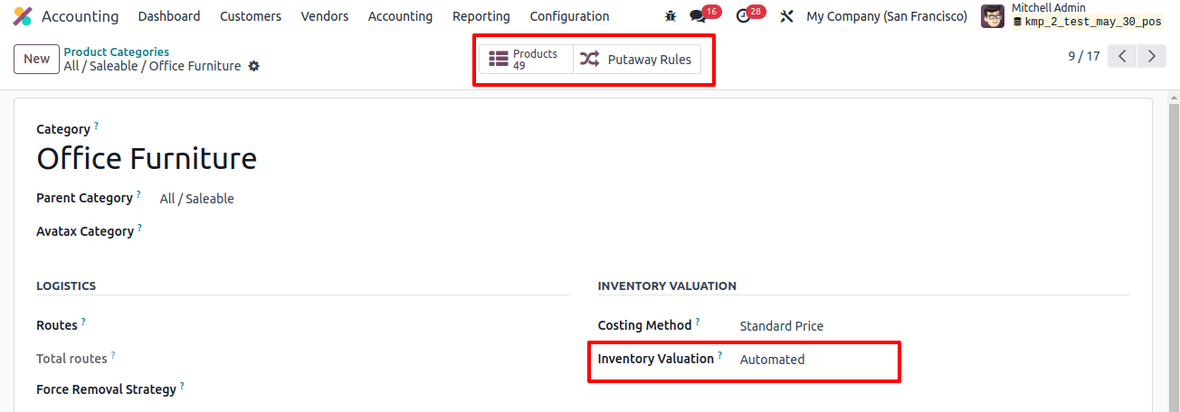 Goto Product Categories and  Check Inventiory Valuation