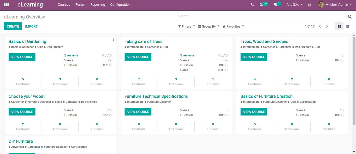 eLearning In Odoo 