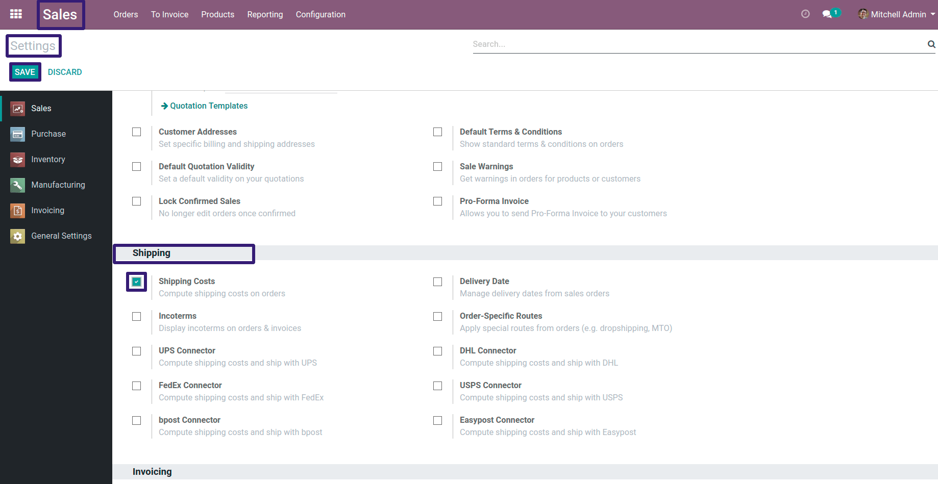 Settings In Odoo 