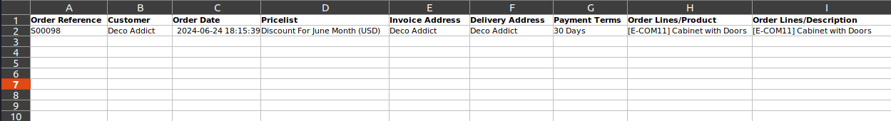 Export Data xlsx file