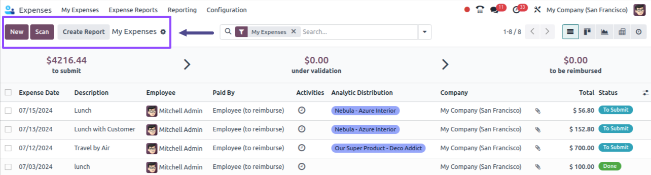 My Expenses