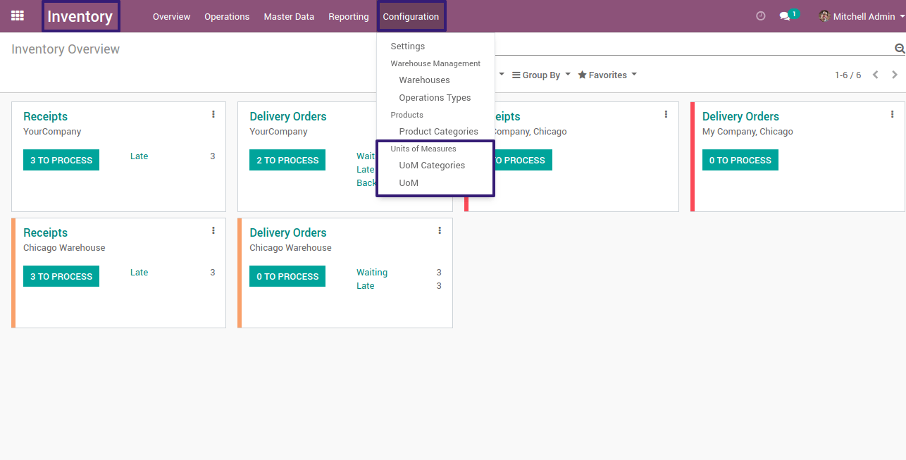 Units Of Measures Menu In Odoo 12