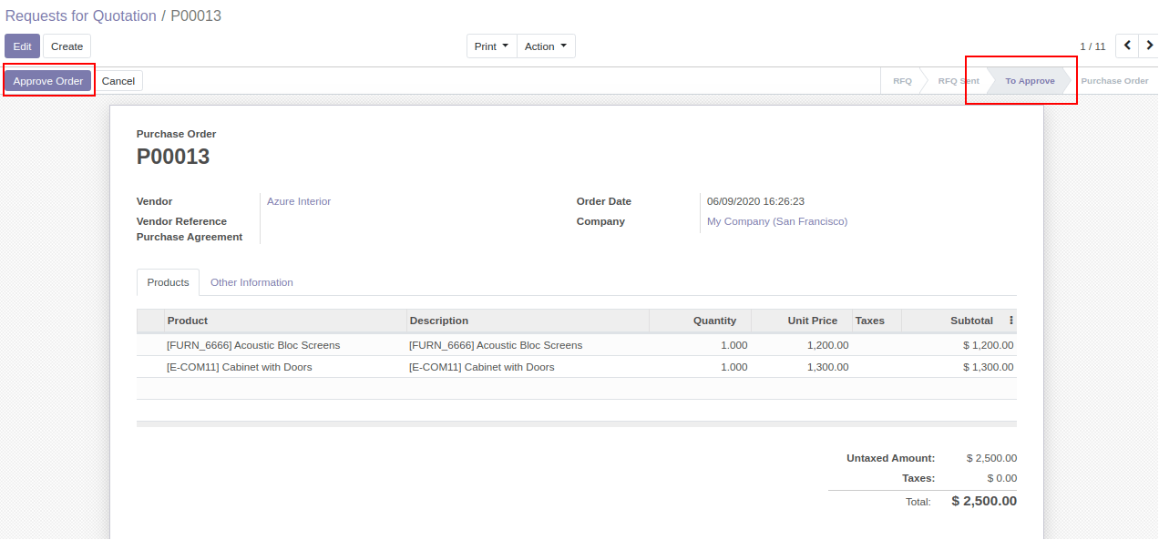 Purchase Order Approval