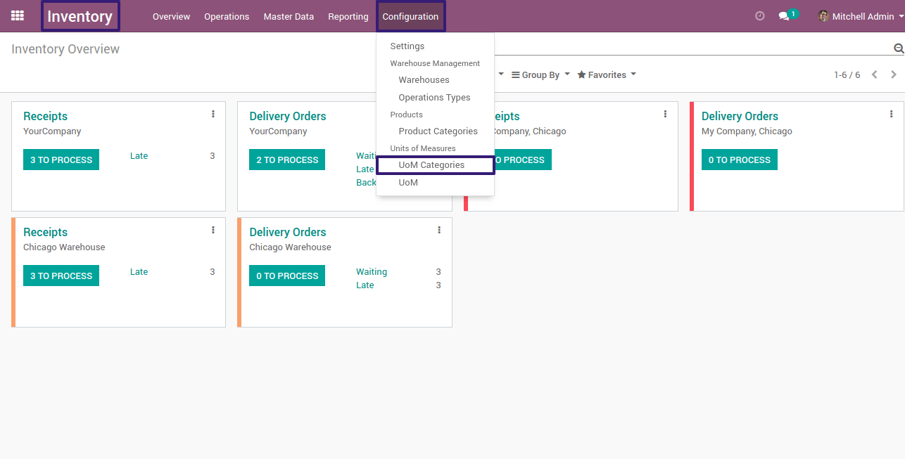 Goto Units Of Measures Categories In Odoo 12