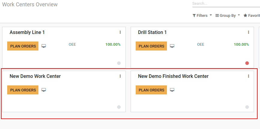 Work Center Overview In Odoo 