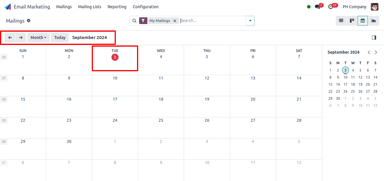 Calendar View