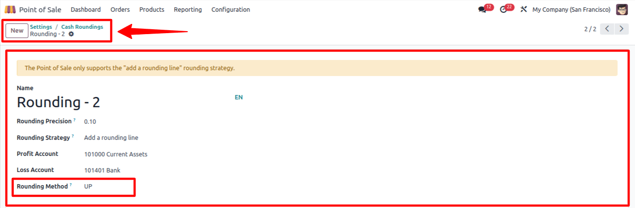 Cash Rounding New Create