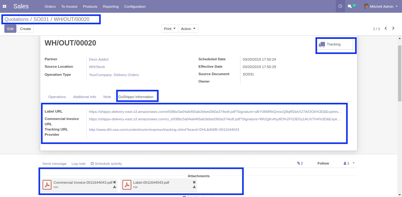 Delivery Order in Odoo