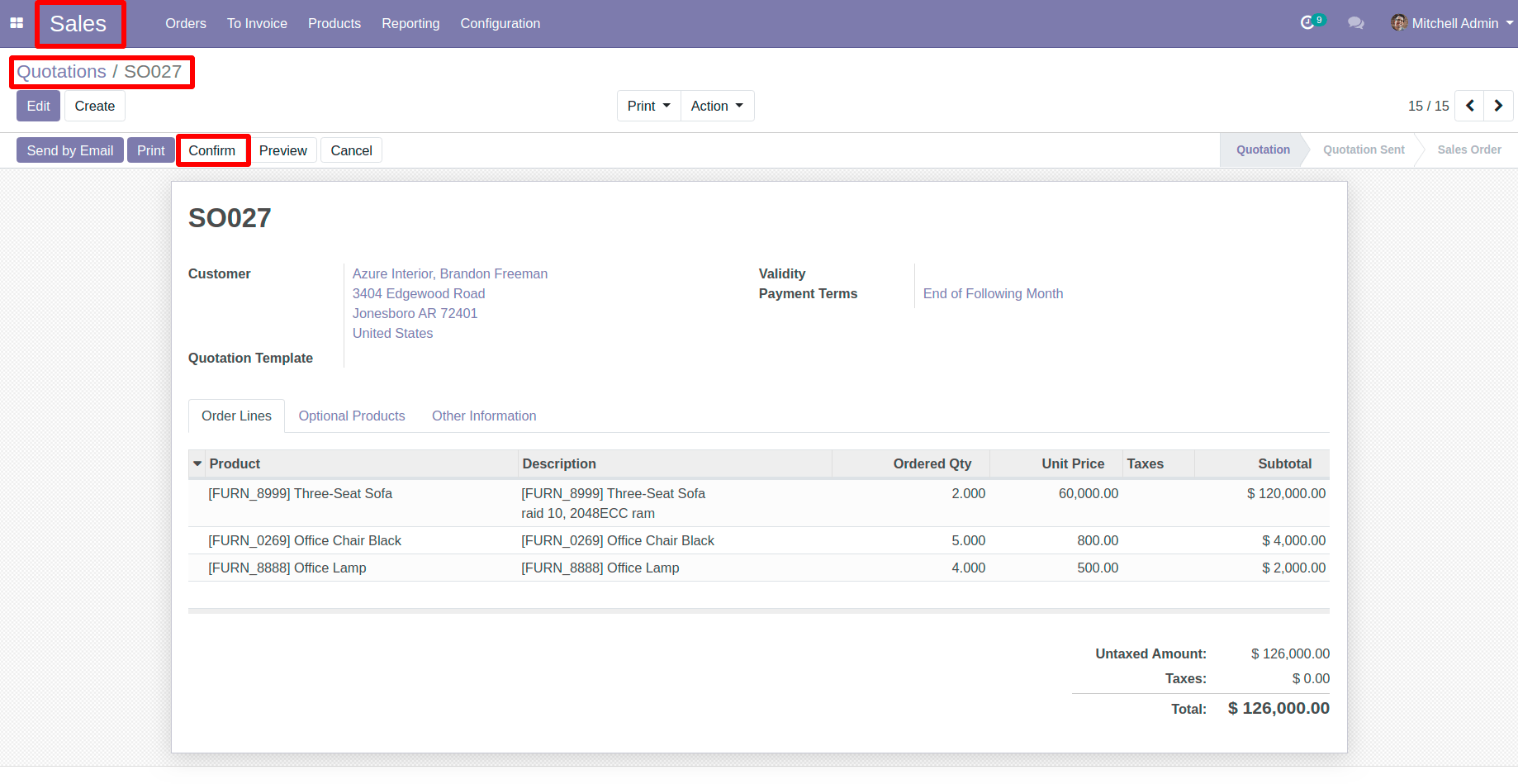 Click on Confirm Button in Odoo